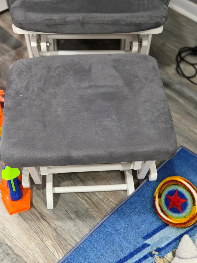 Gray Glider Rocker with Ottoman image indicator(3)