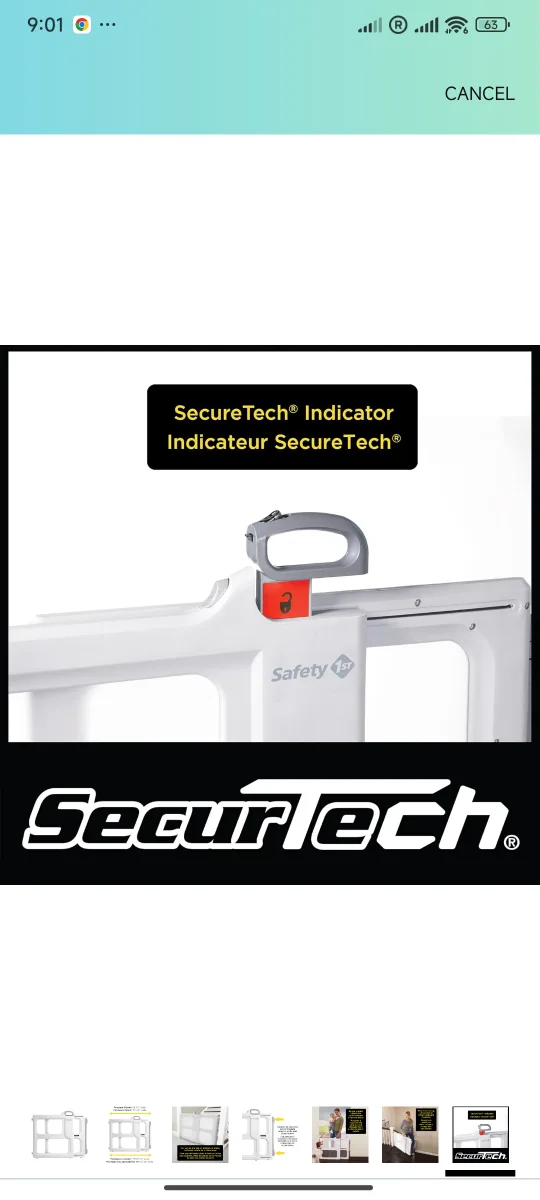 Safety 1st Perfect Fit Gate - White adjustable image indicator(5)