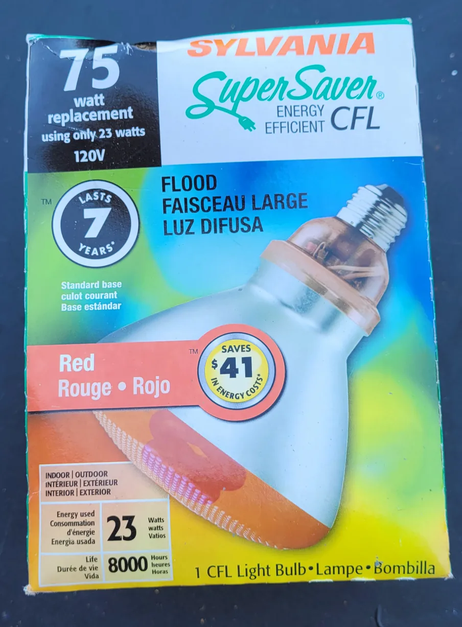 Sylvania  CFL Flood Light Bulb - Red image indicator(3)