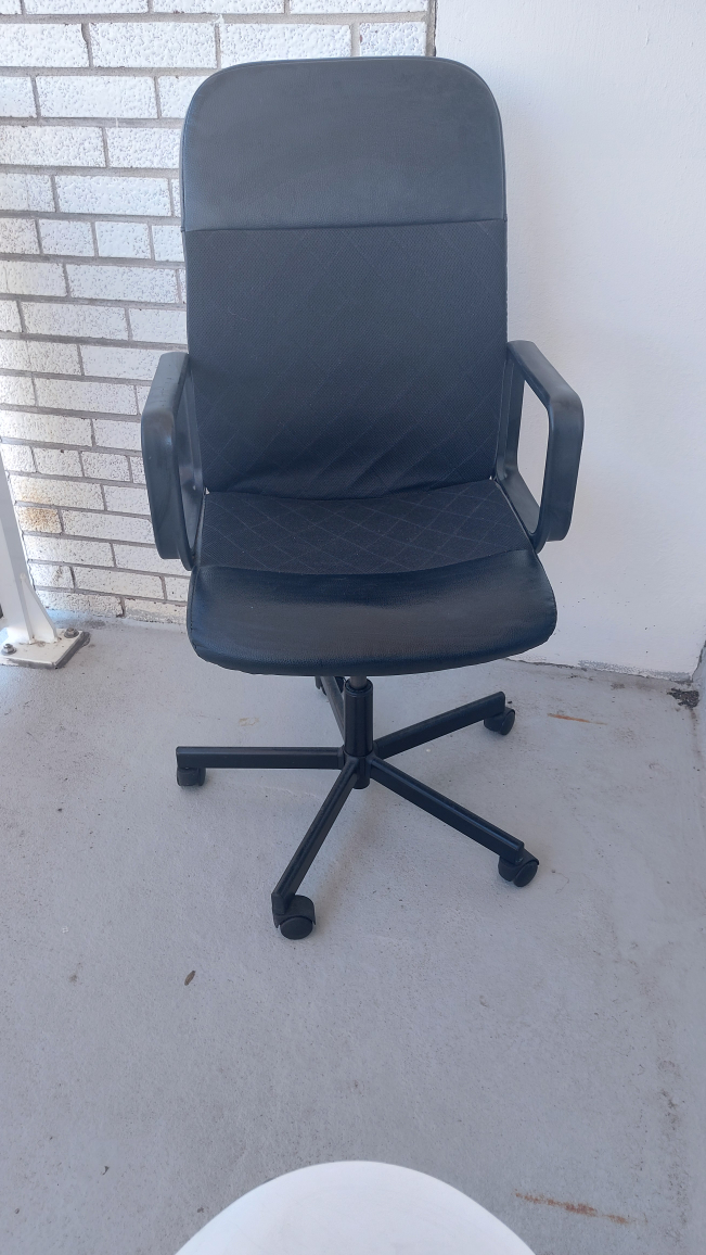 Black IKEA Office Chair with Armrests