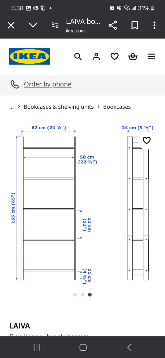 IKEA LAIVA Black-Brown Bookcase - photo 4
