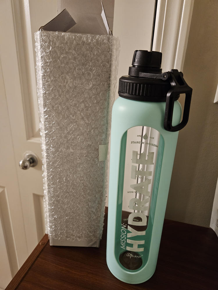 Sippology Mission Hydrate Water Bottle - Mint Green