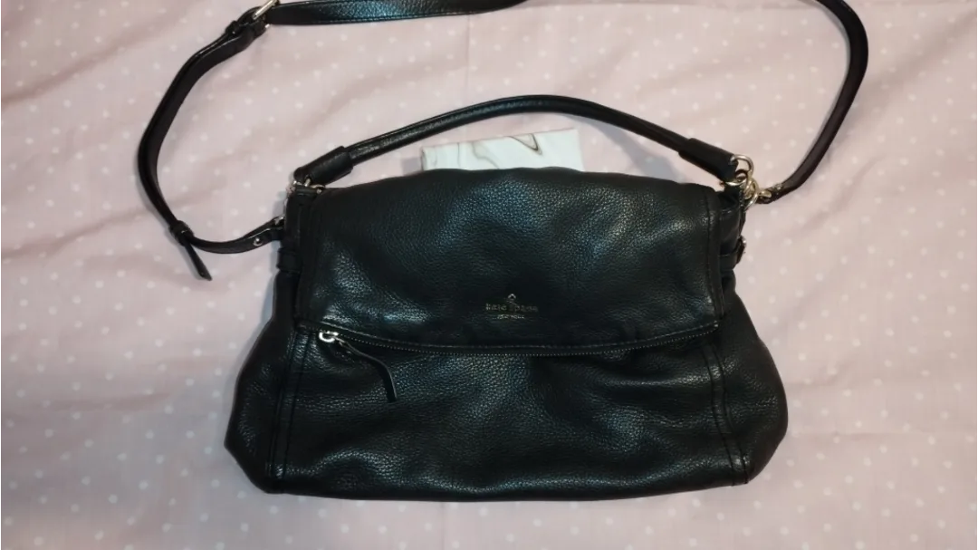 Kate Spade Black Leather Shoulder Bag thumbnail