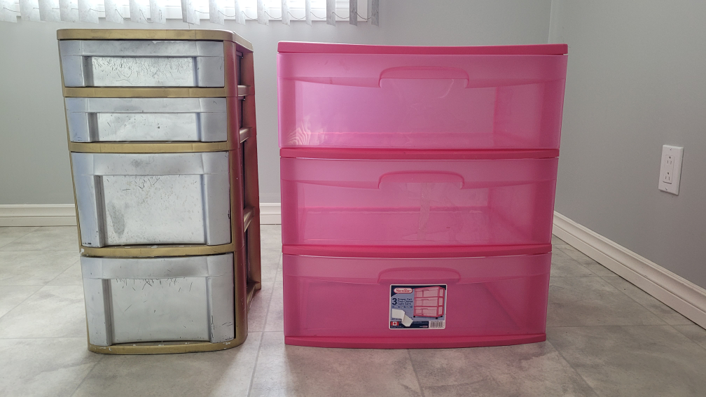 Two 3-Drawer Plastic Storage Units - photo 2