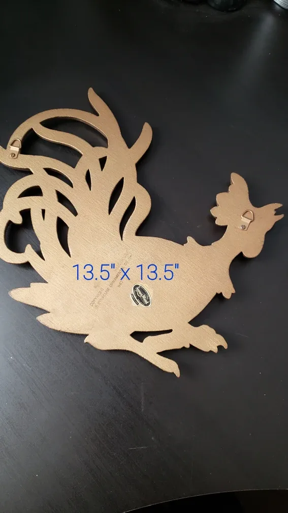 Pair of Vintage Gold Rooster Wall Decor image indicator(3)