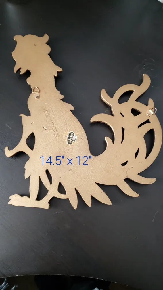 Pair of Vintage Gold Rooster Wall Decor image indicator(4)