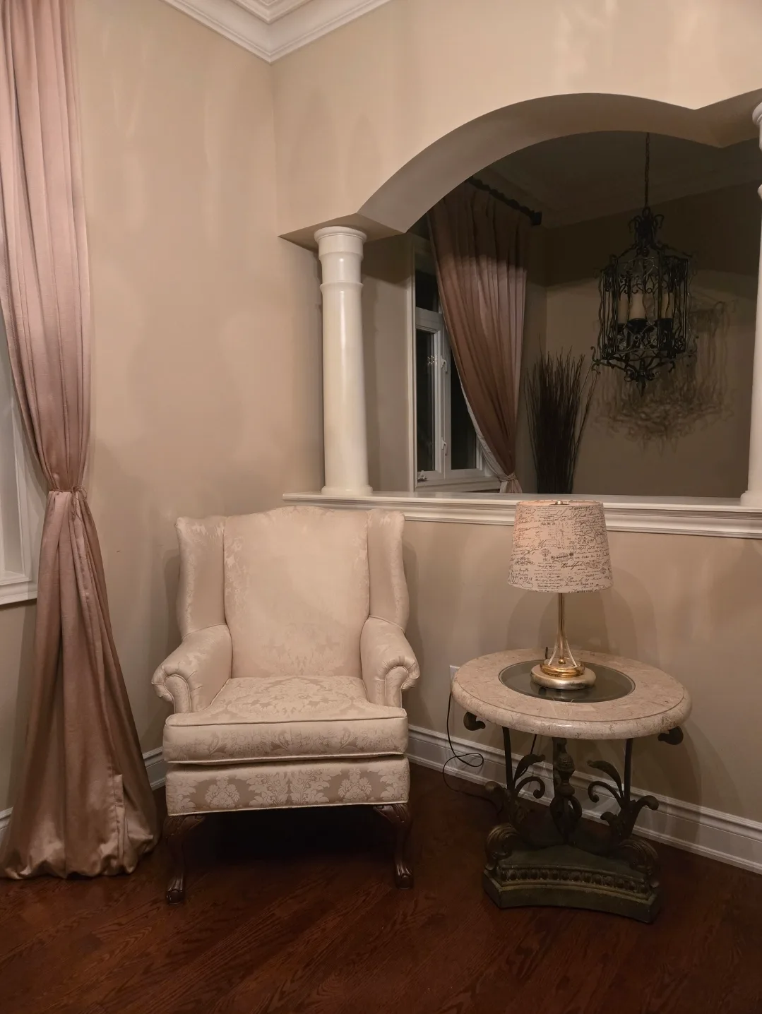 Cream Wingback Accent Chair image indicator(5)