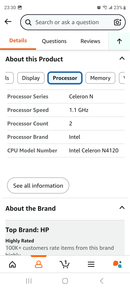 HP 14-inch Laptop - Silver - Intel Celeron N4120 - photo 4