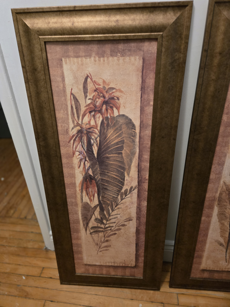 Pair of Framed Botanical Prints 41"×18" - photo 4