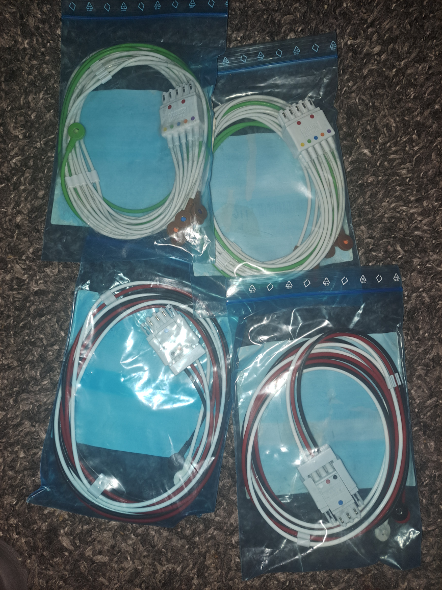 4x ECG Patient Cables -  New in Packaging