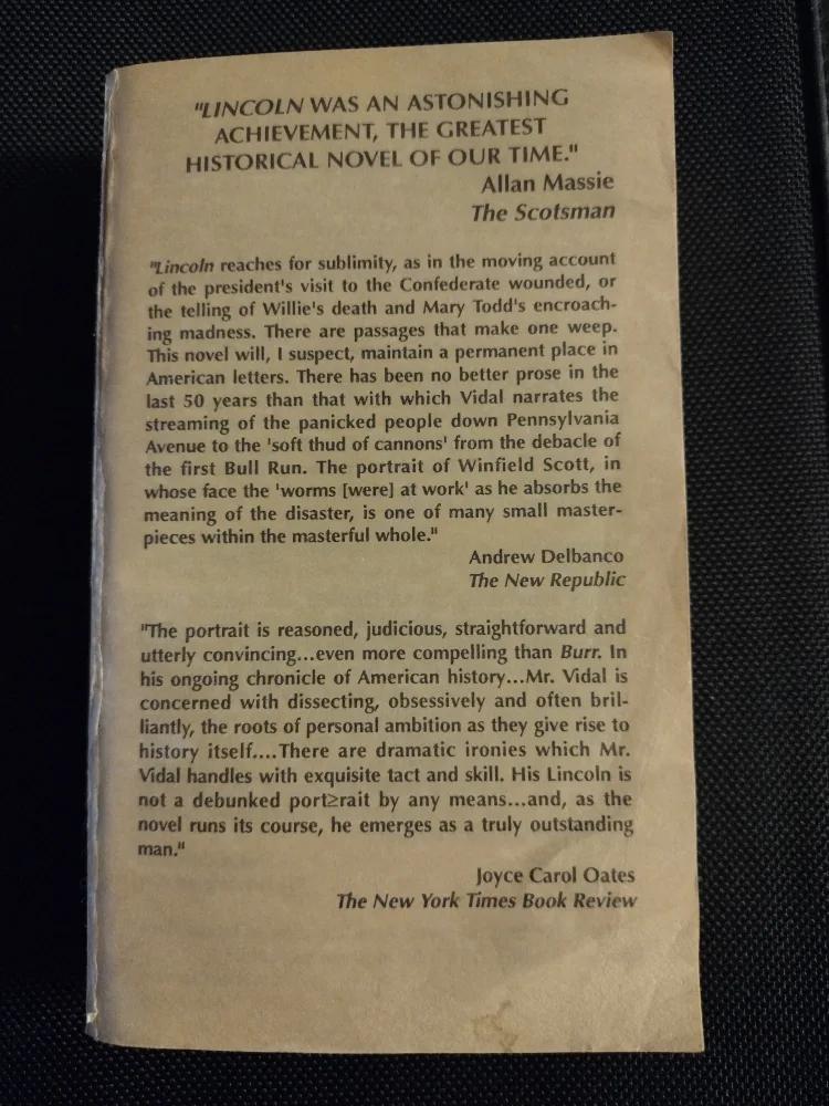 Gore Vidal's Lincoln: A Novel 💚 image indicator(2)