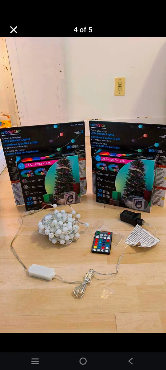 Enbrighten LED Bubble Lights with Remote - 2 Sets