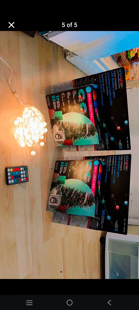 Enbrighten LED Bubble Lights with Remote - 2 Sets image indicator(4)