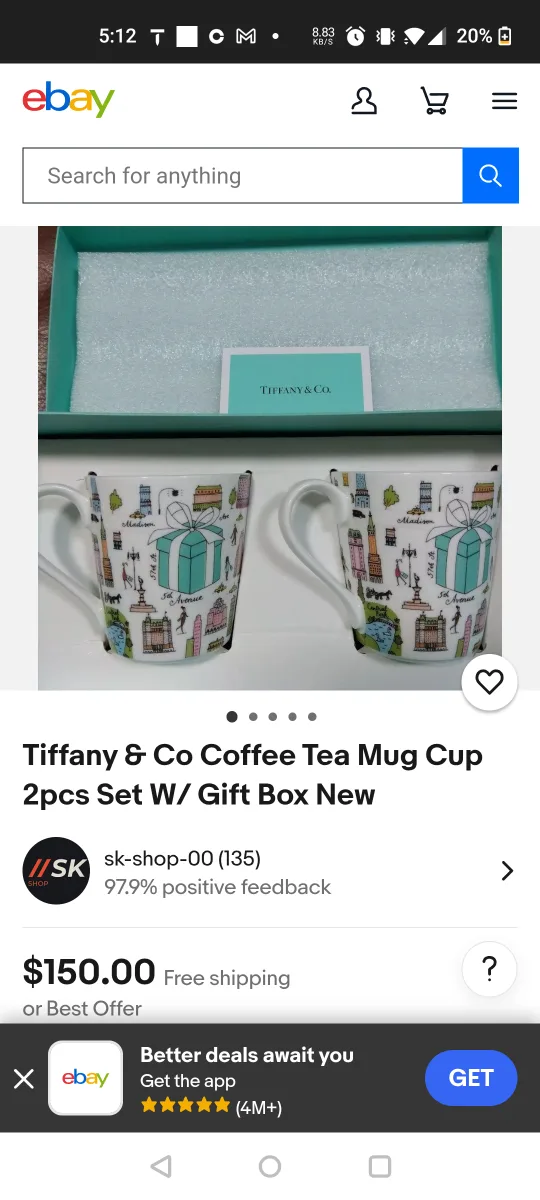 Tiffany & Co. Tea Mugs Set of Two image indicator(3)