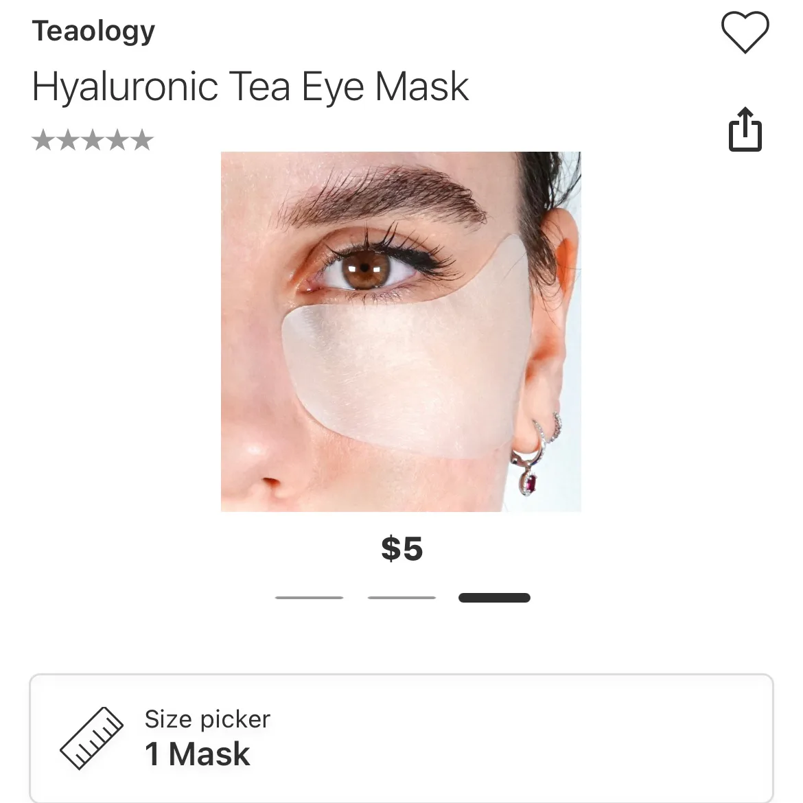 Teaology hyaluronic tea eye mask x 3 pairs image indicator(4)