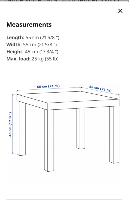 Black Ikea Square End Table - photo 3