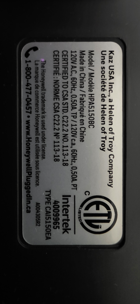 Honeywell HPA5150BC Air Purifier - InSight Series - photo 3