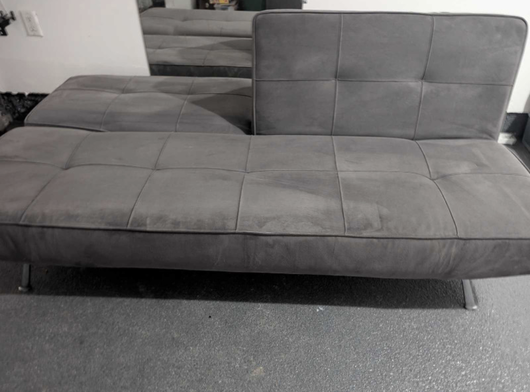 Grey Futon Couch - photo 2