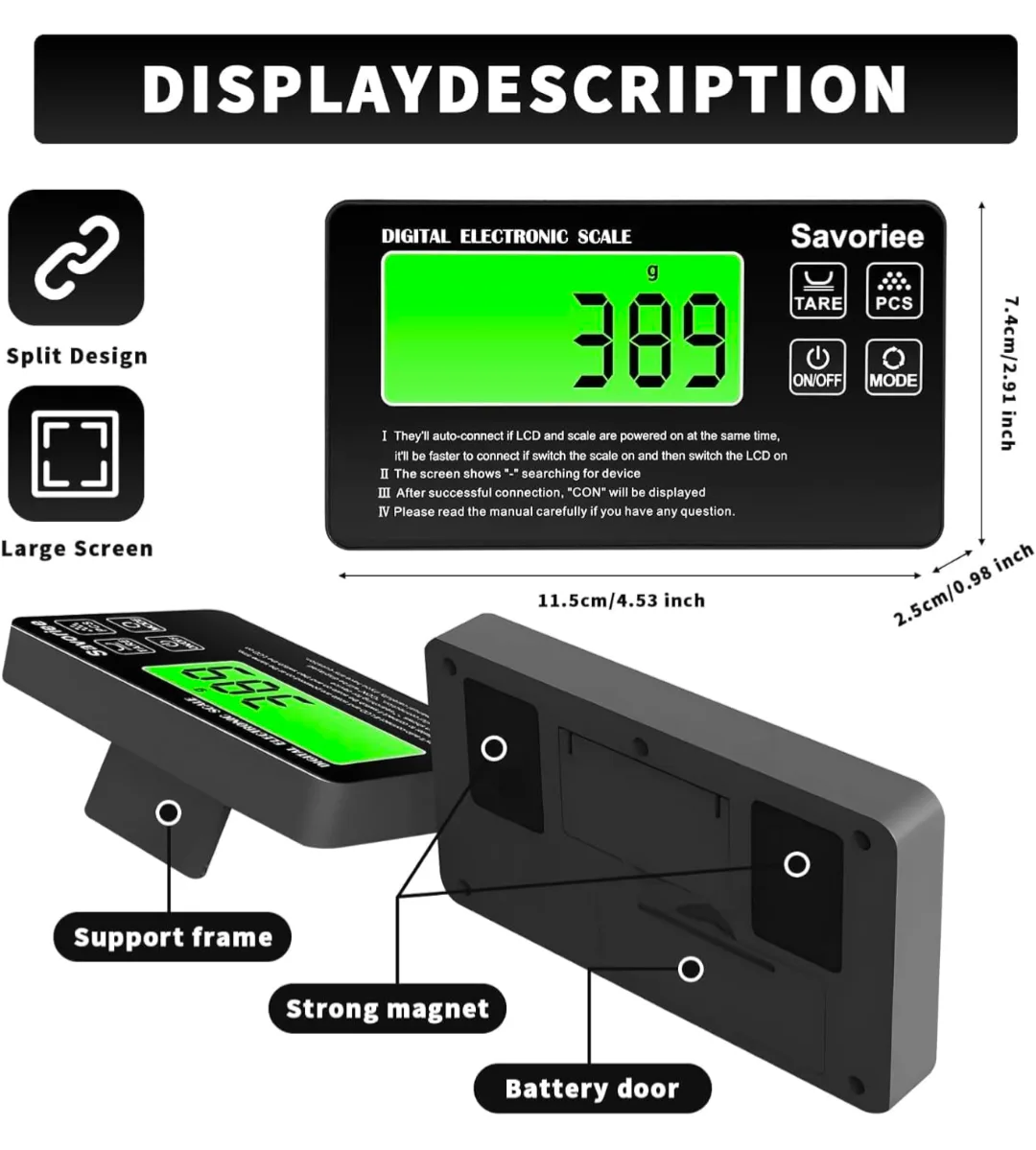 Savoriee Digital Electronic Scale image indicator(5)