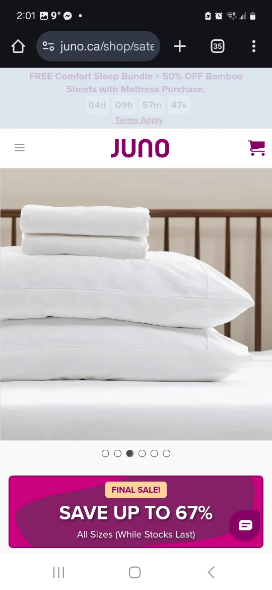 Juno Queen Sateen Cotton Sheets - White image indicator(2)