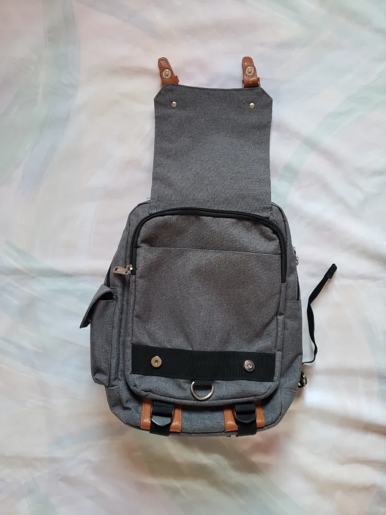Grey Canvas Backpack image indicator(4)