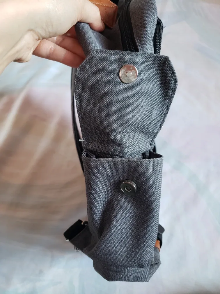 Grey Canvas Backpack image indicator(6)