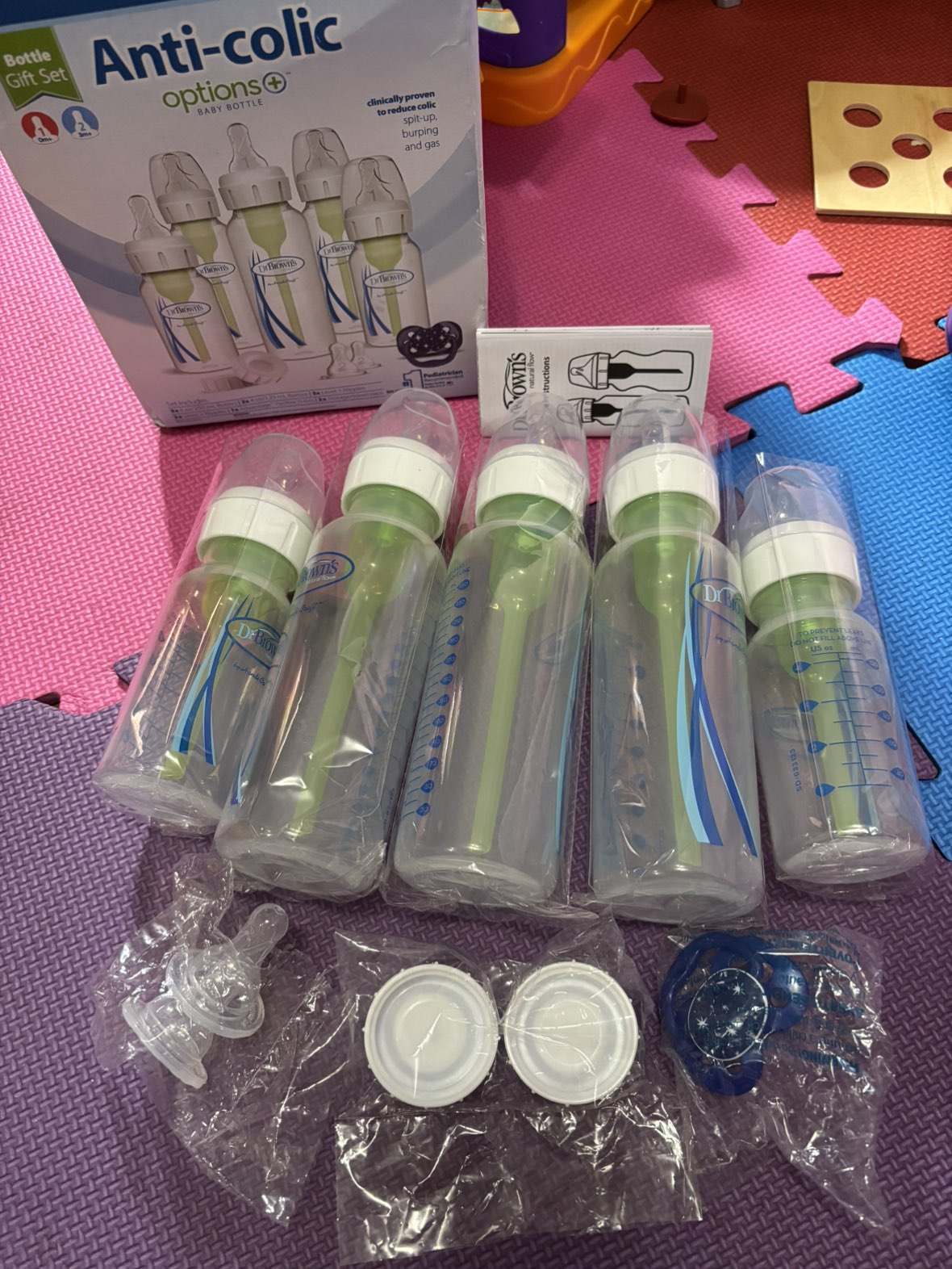 Drbrown anti colic bottles set
