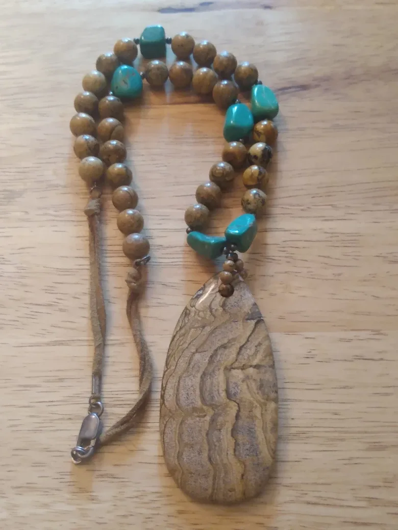 Unique picture Jasper Beaded Necklace thumbnail
