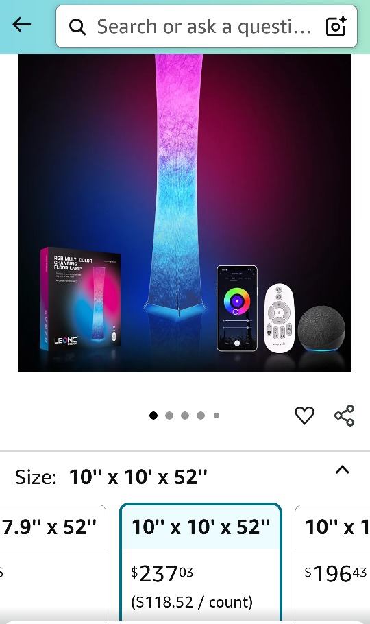 Multi-Colour Changing Floor Lamp - photo 2