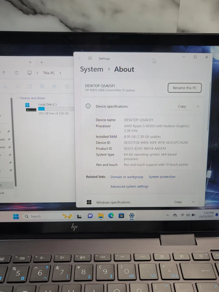 HP Envy x360 Convertible Laptop AMD Ryzen 5 4500U image indicator(2)