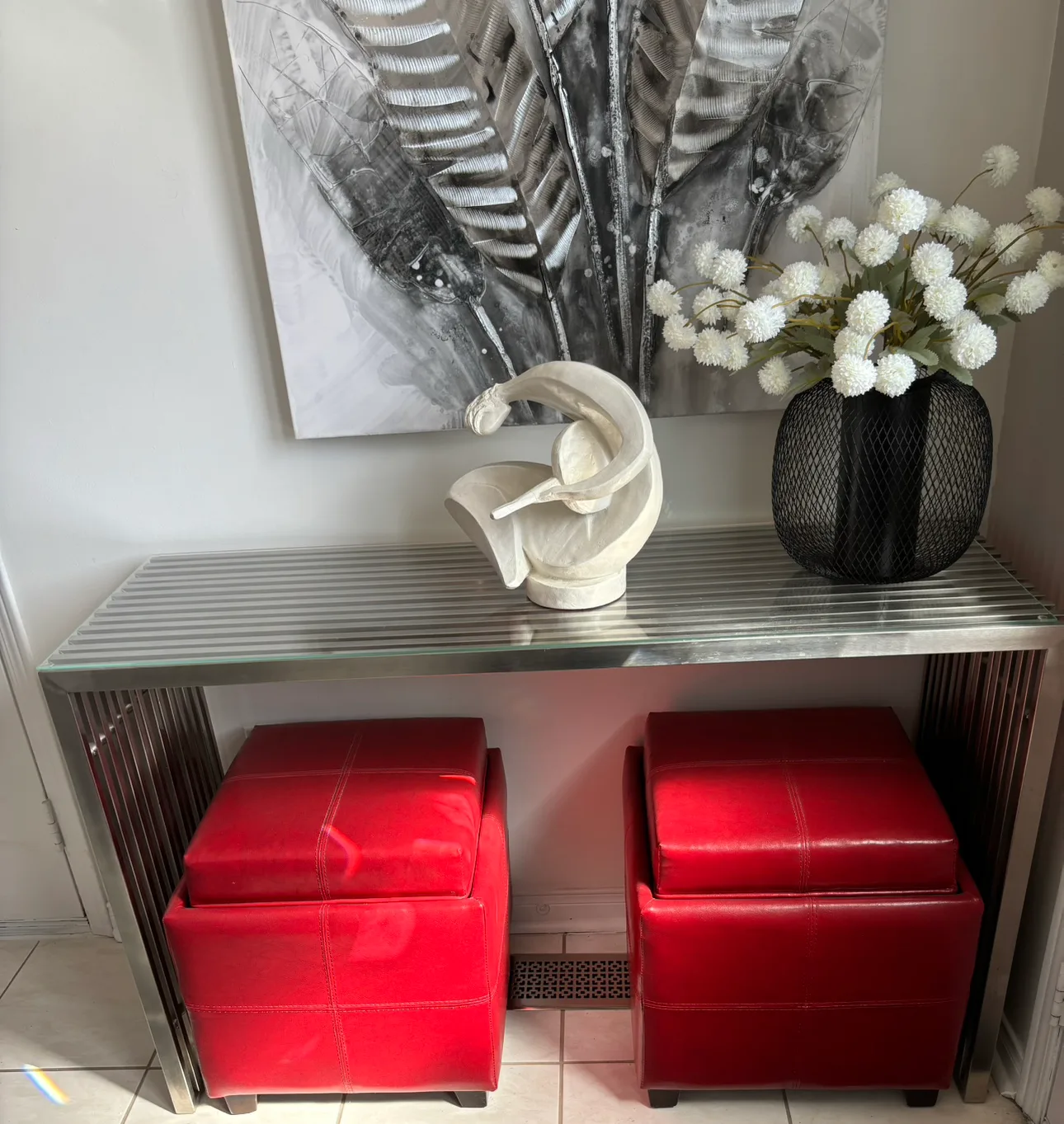 Stainless sofa table or entry table image indicator(3)