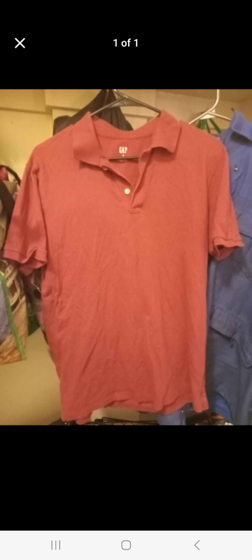 Gap Men's Orange Polo Shirt Size Medium