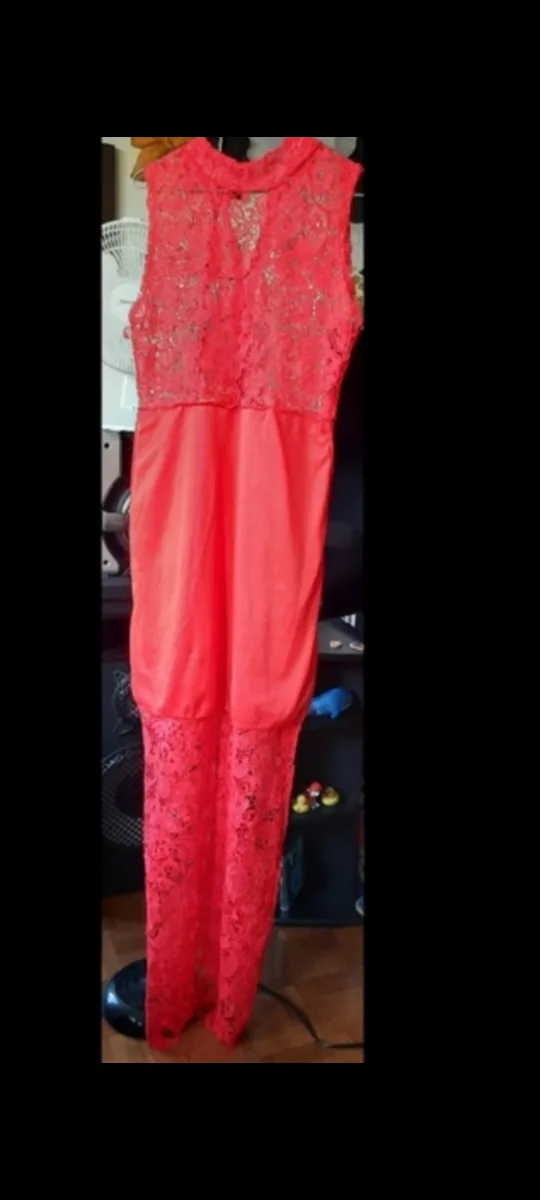 Stunning Red Lace Maxi Dress image indicator(3)