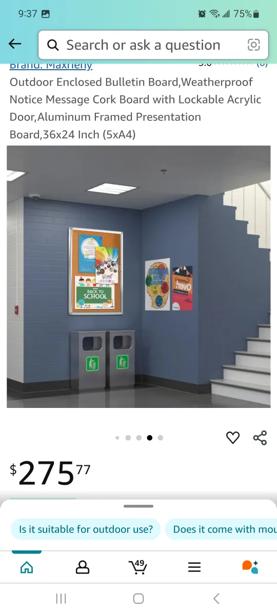 Maxrieny Outdoor Enclosed Bulletin Board image indicator(3)