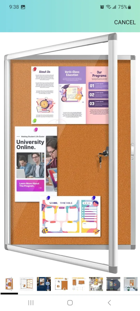 Maxrieny Outdoor Enclosed Bulletin Board image indicator(5)