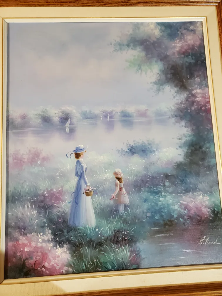 Vintage Framed Painting by S. Reed image indicator(2)