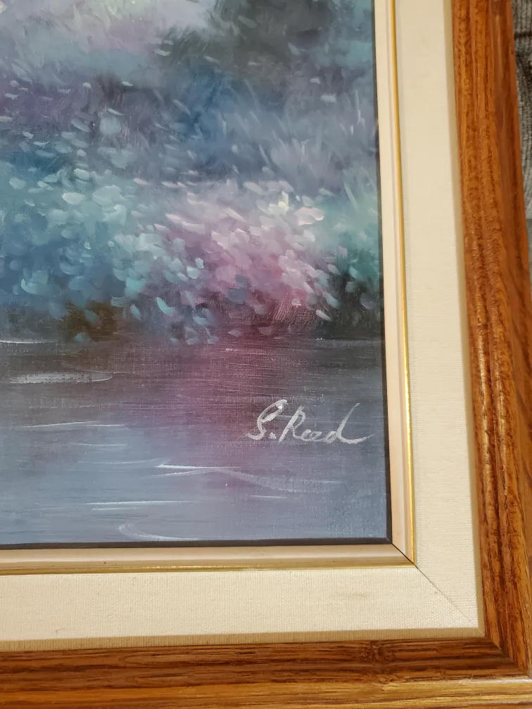 Vintage Framed Painting by S. Reed image indicator(3)