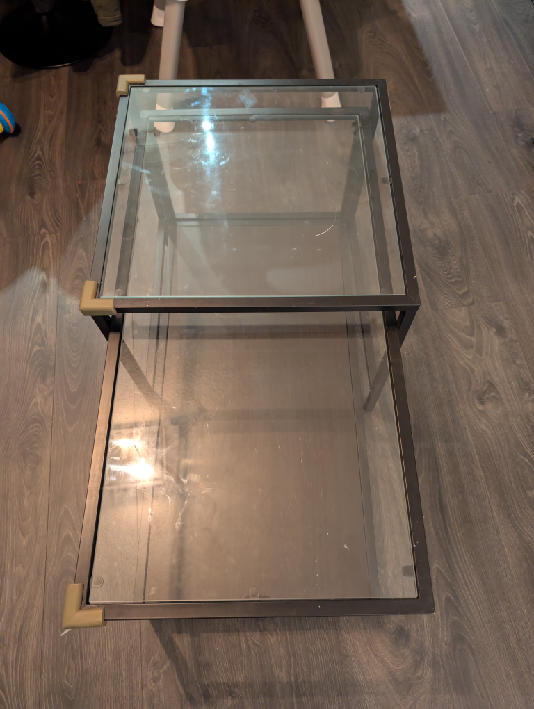 Nested Glass Top Coffee Table - photo 2