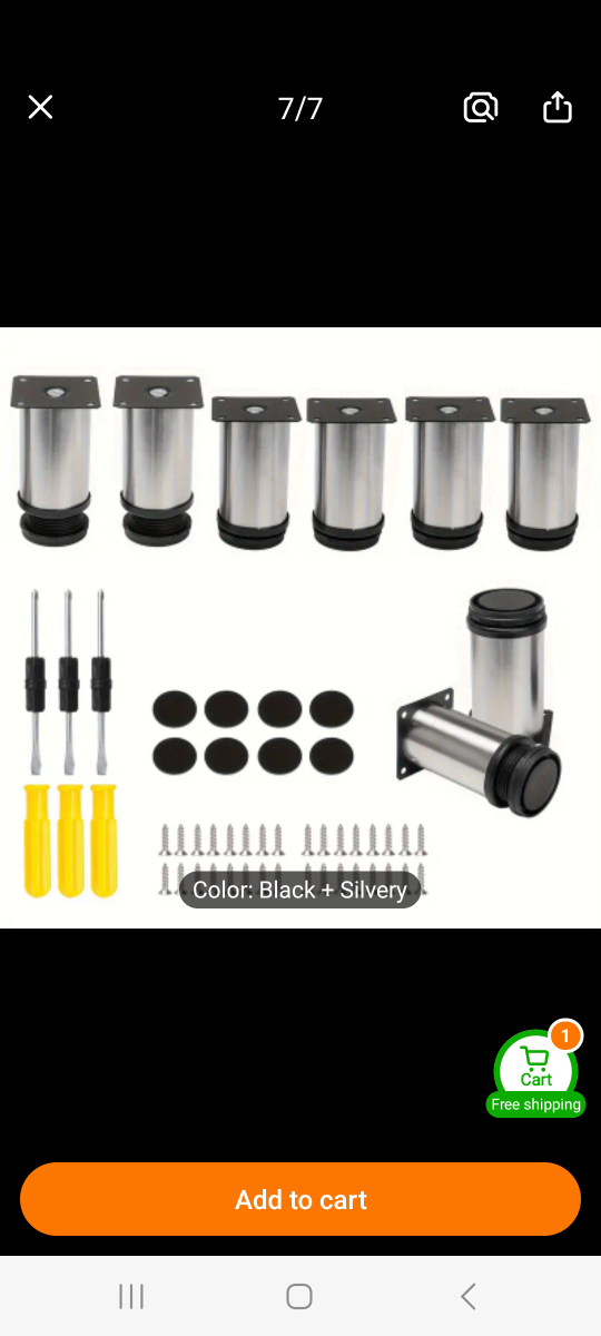 Set Furniture Legs with Installation Kit