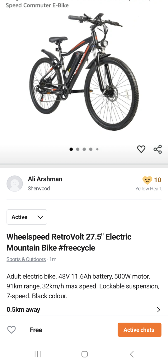 Wheelspeed RetroVolt 27.5" Electric Mountain Bike ##freecycle