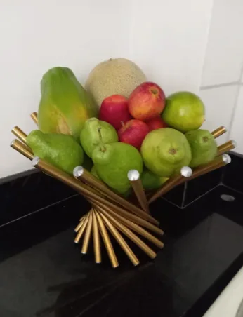 Luxury Golden Fruit Basket/Bowl image indicator(2)