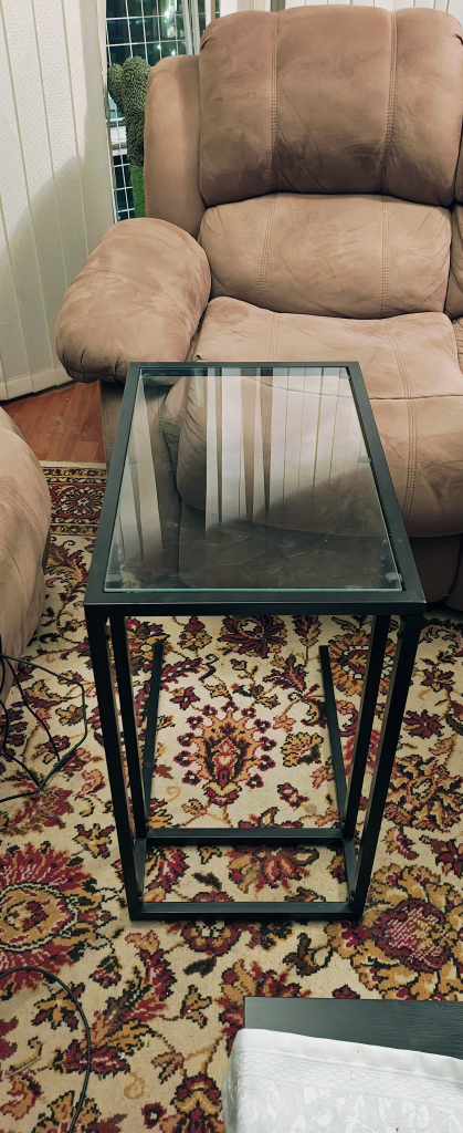 Glass-top Side Table