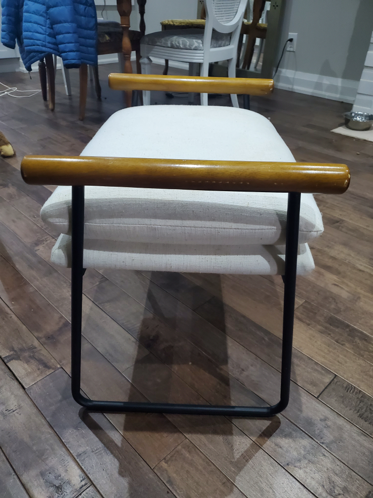 Footstool/Seat with Wooden Arms - photo 2
