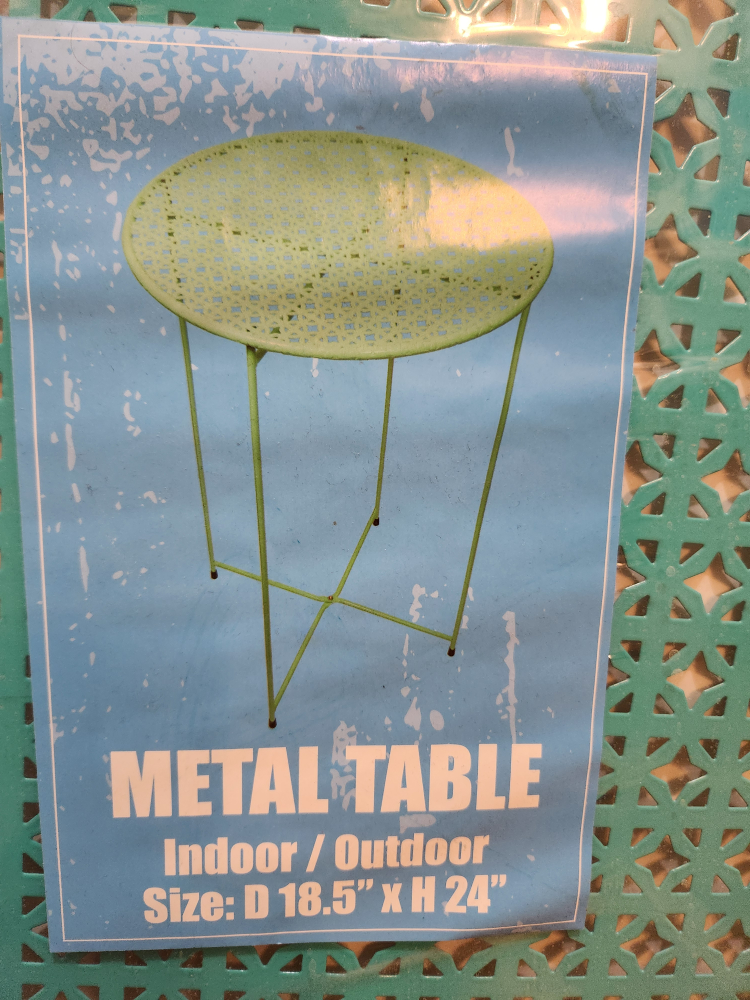 Metal Folding Table - Indoor/Outdoor - Yellow - photo 4