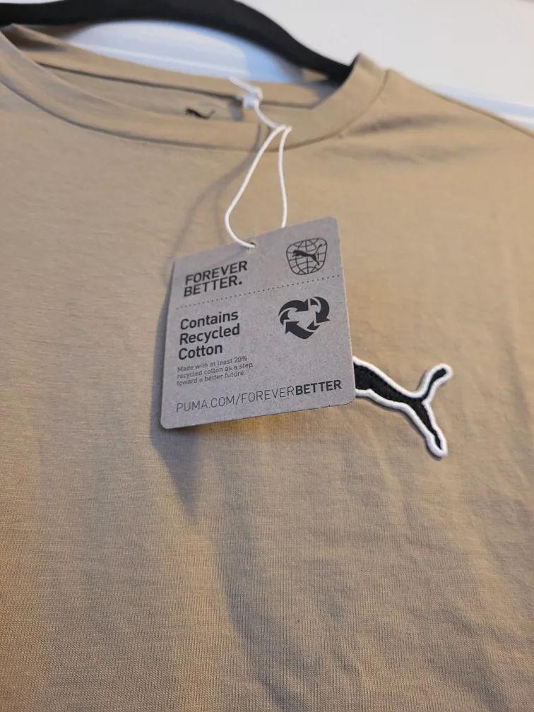 Men's Puma Beige T-Shirt - Size L image indicator(3)