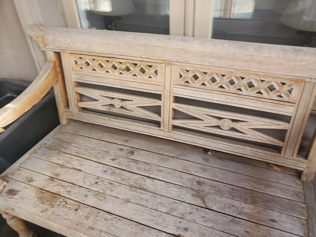 Carved Wooden Bench - photo 2