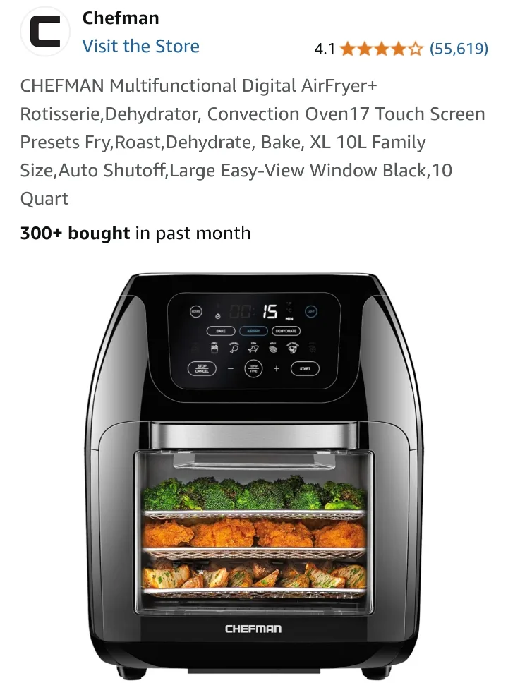 Chefman 10-Quart Multifunctional Digital Air Fryer image indicator(5)