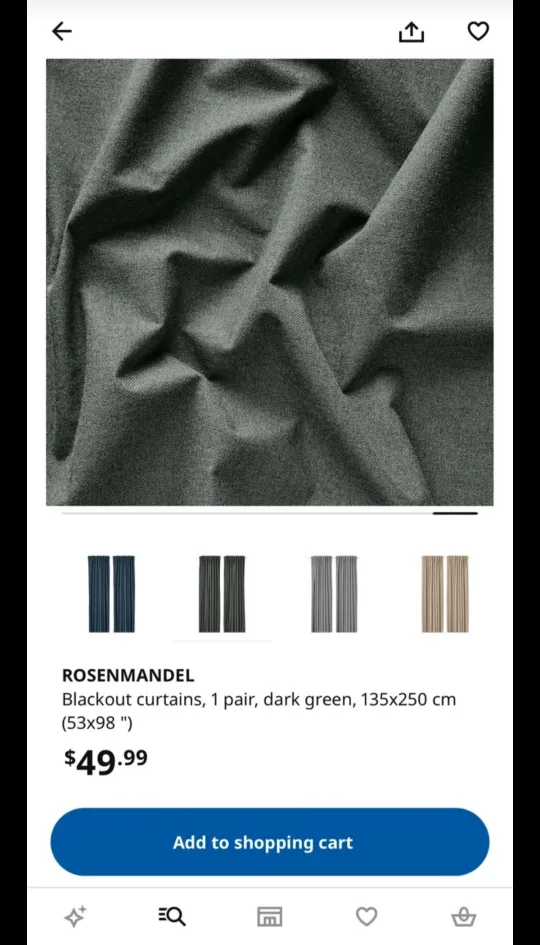 IKEA Blackout Curtains - Dark Green image indicator(3)