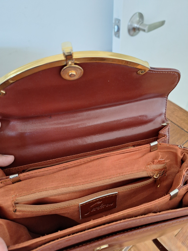 Vintage Sertaow Brown Leather Handbag