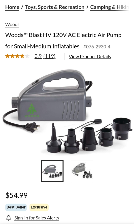 Woods Air Pump Blast HV 120V AC Electric - photo 3